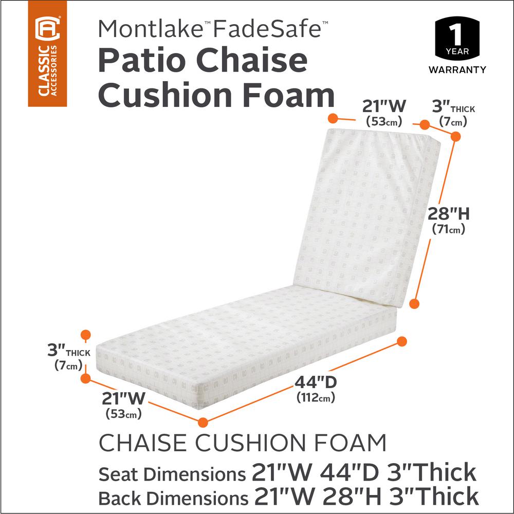 Classic Accessories 80 In L X 26 In W X 3 In Thick Outdoor Foam