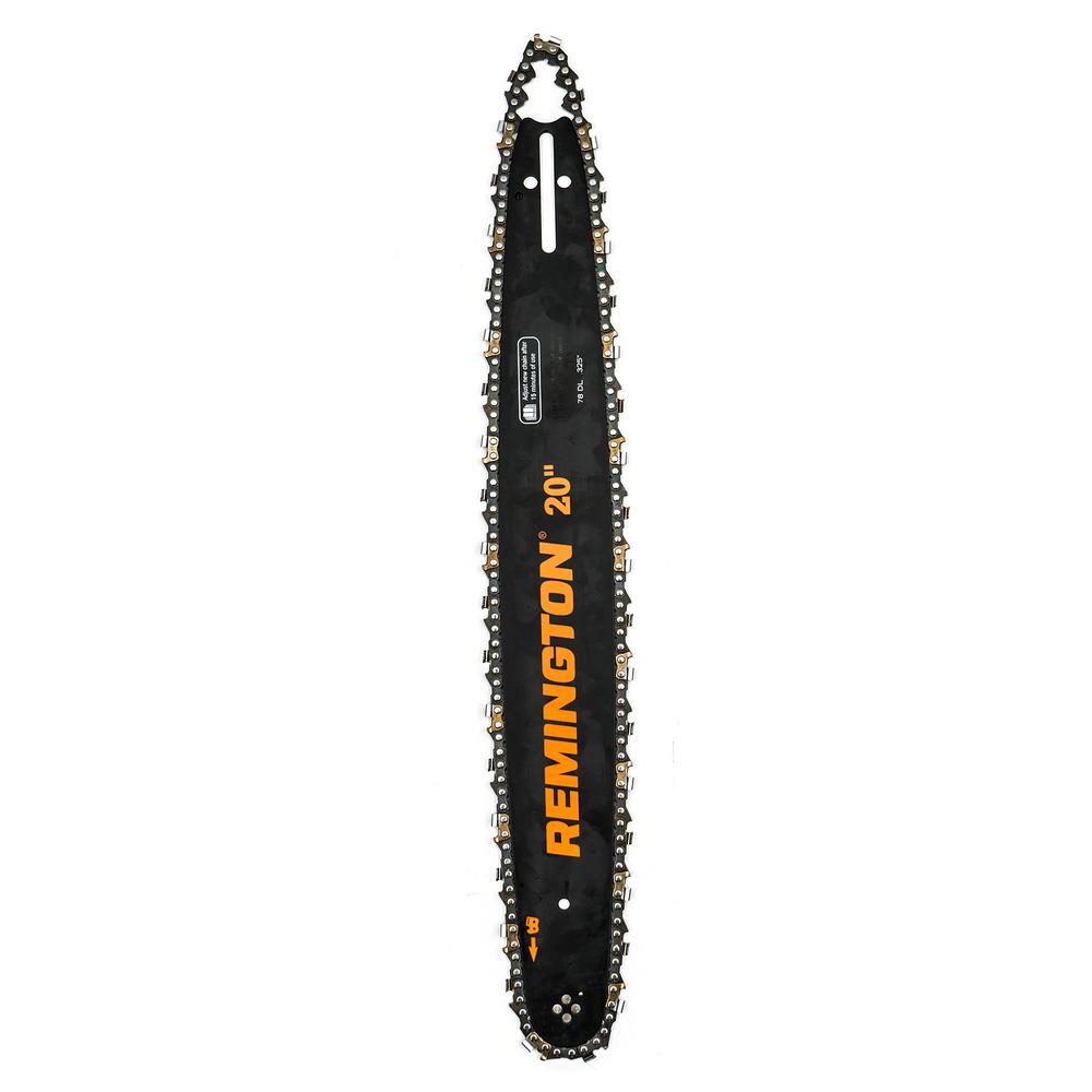 h78 20 in. chainsaw bar and chain combo remington sprocket tip arnold
