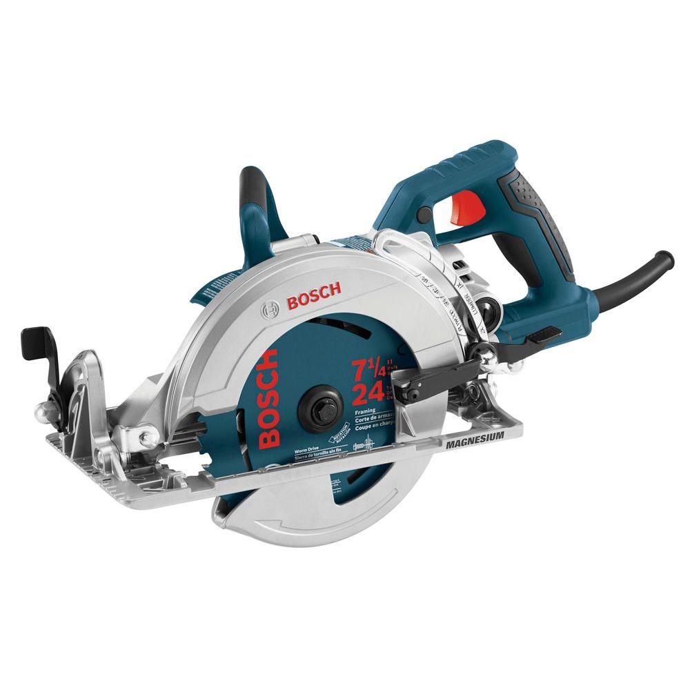 Bosch 15 Amp Corded 71/4 in. Worm Drive Circular Saw with Carbide BladeCSW41 The Home Depot