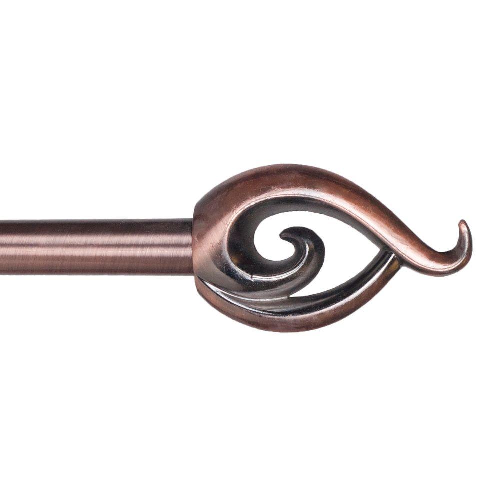 Antique Copper Curtain Rods Window Treatments The Home Depot