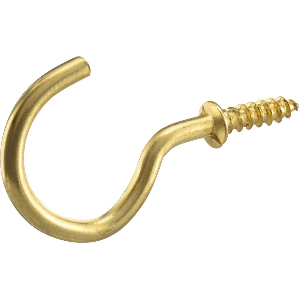 OOK 7/8 in. Matte Brass Cup Hook (40Pack)534261 The Home Depot