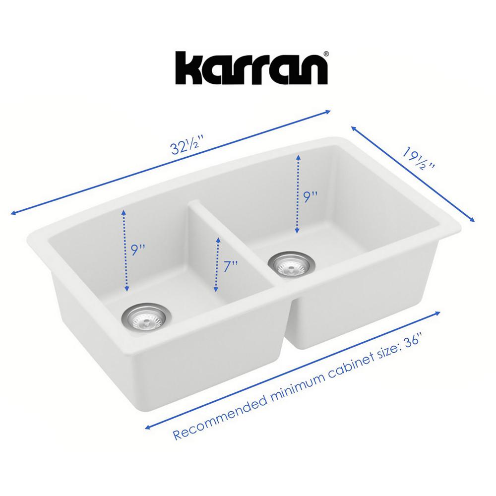 Karran Qu 710 Quartz Black Double Equal Bowl Double Bowl Kitchen Sinks Fcteutonia05 De