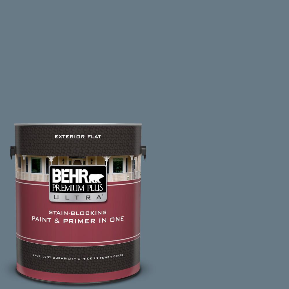 BEHR Premium Plus Ultra 1 gal. N4905 Charcoal Blue Flat Exterior