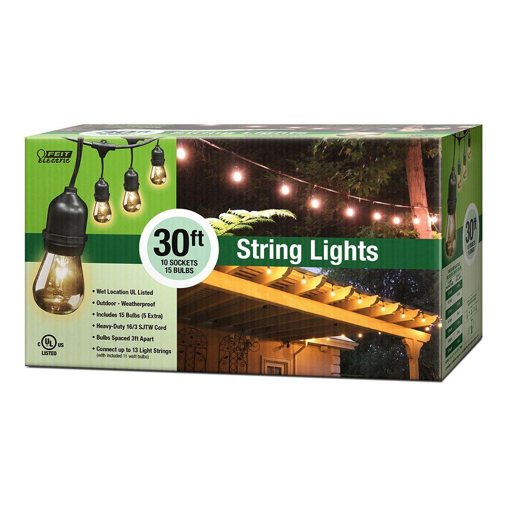 Feit Electric String Lights Outdoor Lighting The Home Depot Feit Electric String Lights Outdoor