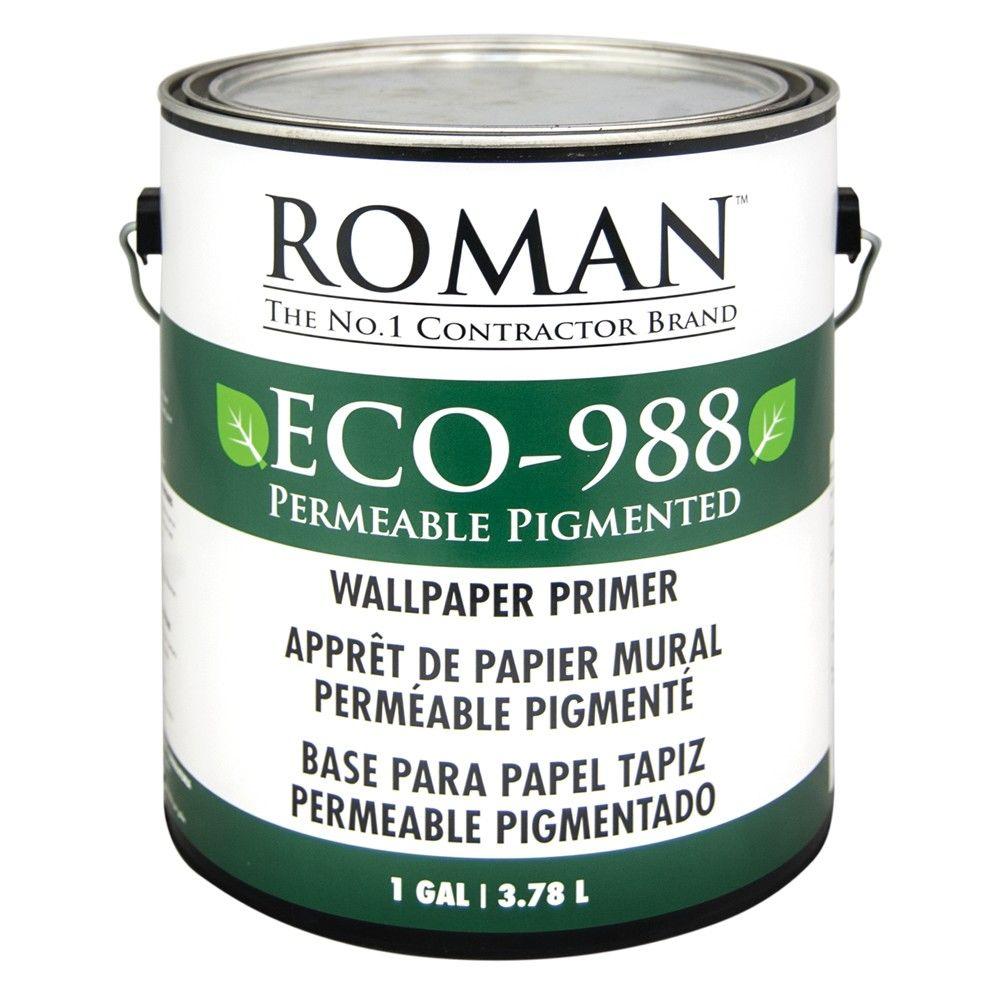 ROMAN ECO988 1 gal. Pigmented Wallcovering Primer011601 The Home Depot