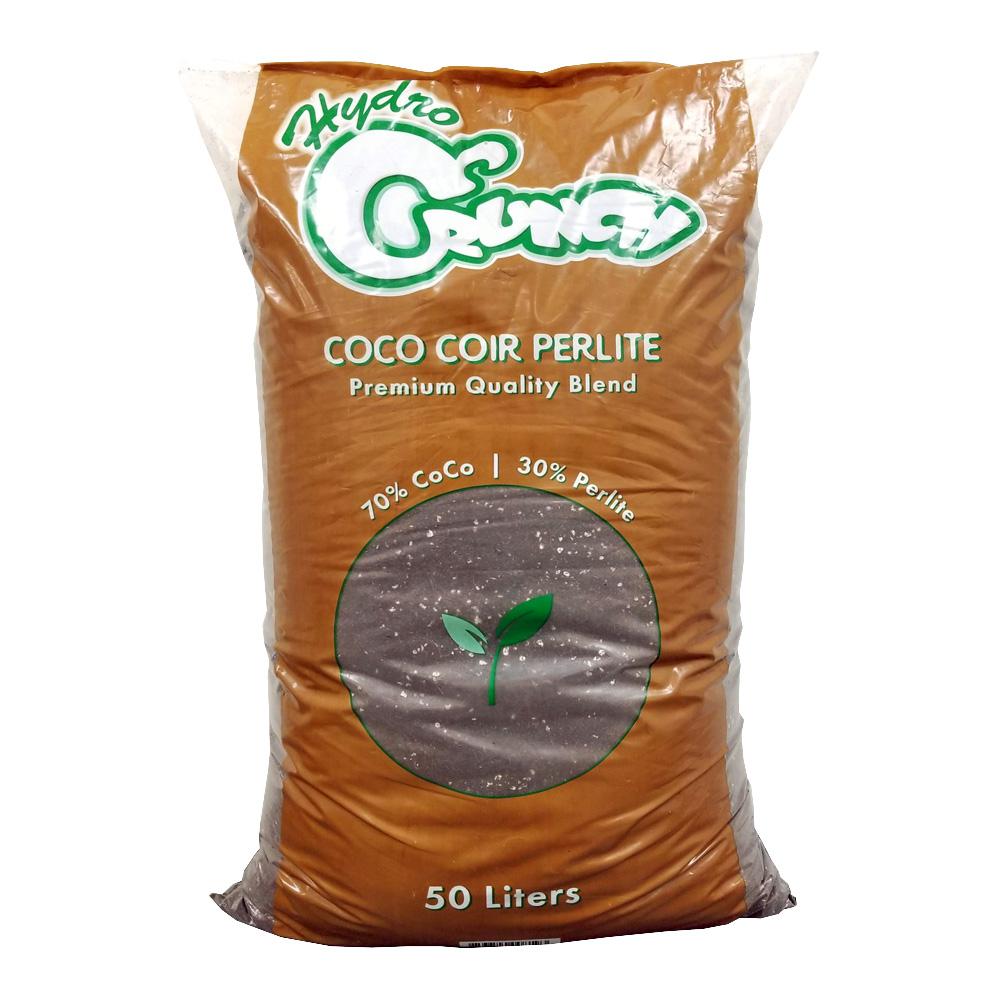 Hydro Crunch 1 5 Cu Ft 50 L Coco Coir Perlite 70 30 Blend Growing Media Hydroponic Bag Cp801 The Home Depot