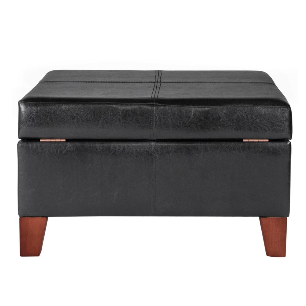 Homepop Large Black Faux Leather Storage Ottoman K2380 E169 The Home Depot - Homepop Large Faux Leather Round Storage Ottoman Homepop Large Black Faux Leather Storage Ottoman K2380 E169 The Home Depot - Homepop Large Faux Leather Round Storage Ottoman