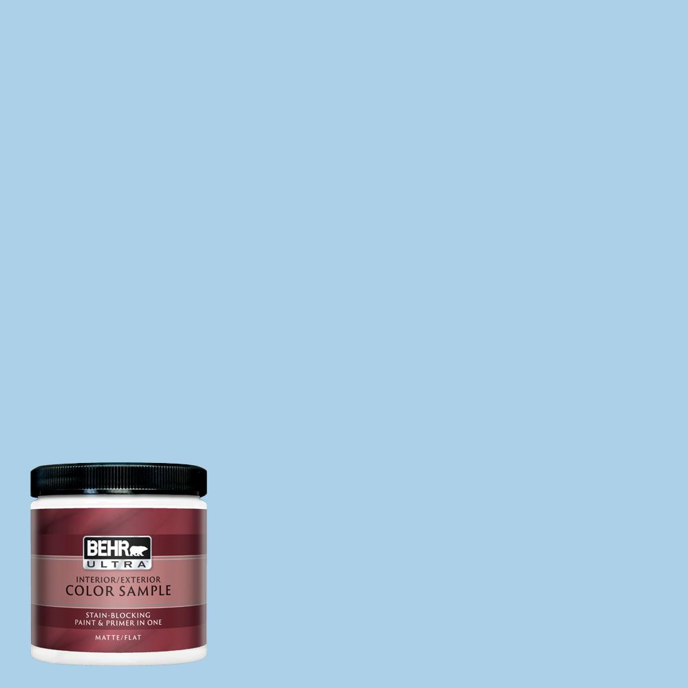 BEHR ULTRA 8 oz. 560A3 Utah Sky Matte Interior/Exterior Paint and
