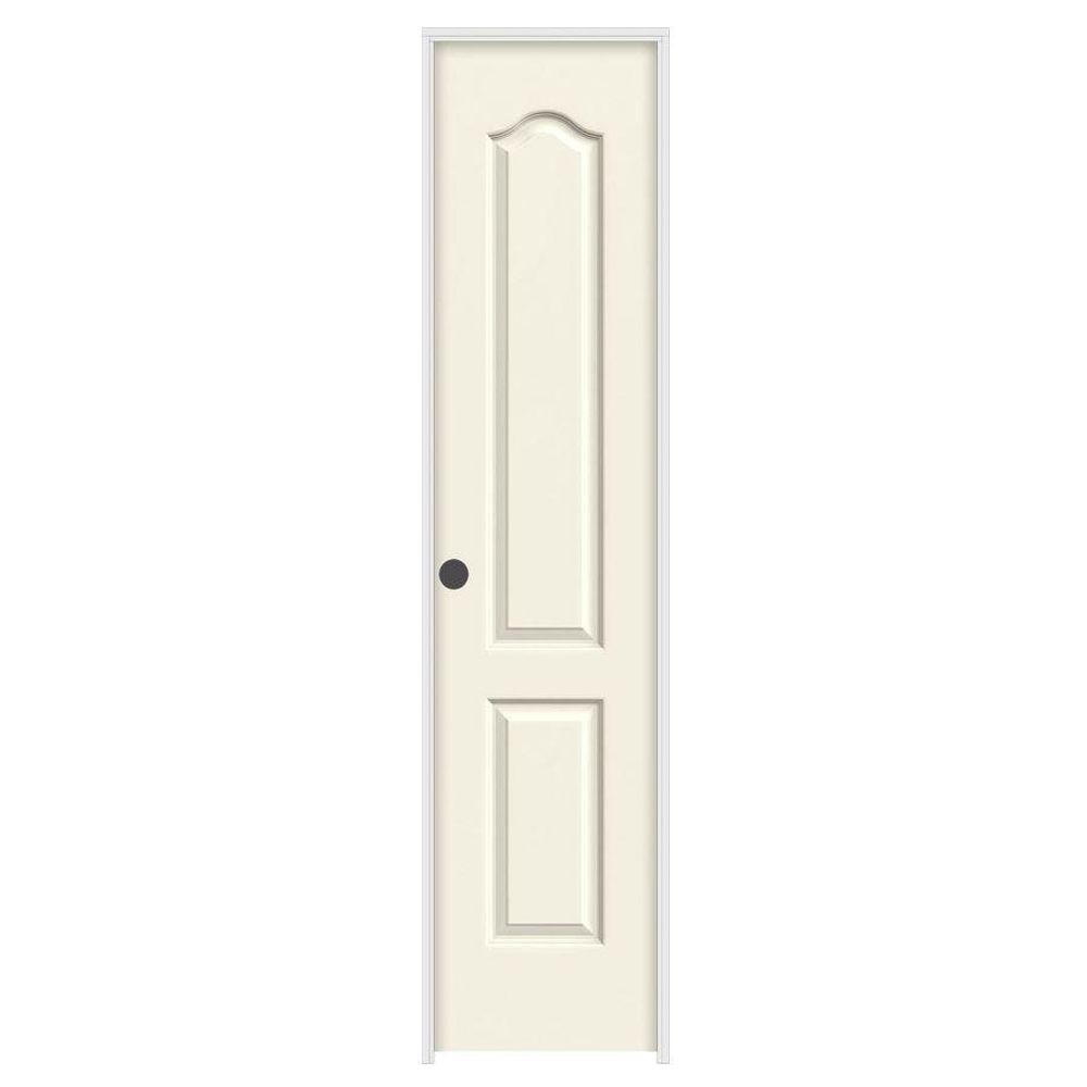 JELDWEN 18 in. x 80 in. Princeton Vanilla Painted RightHand Smooth Molded Composite MDF Single