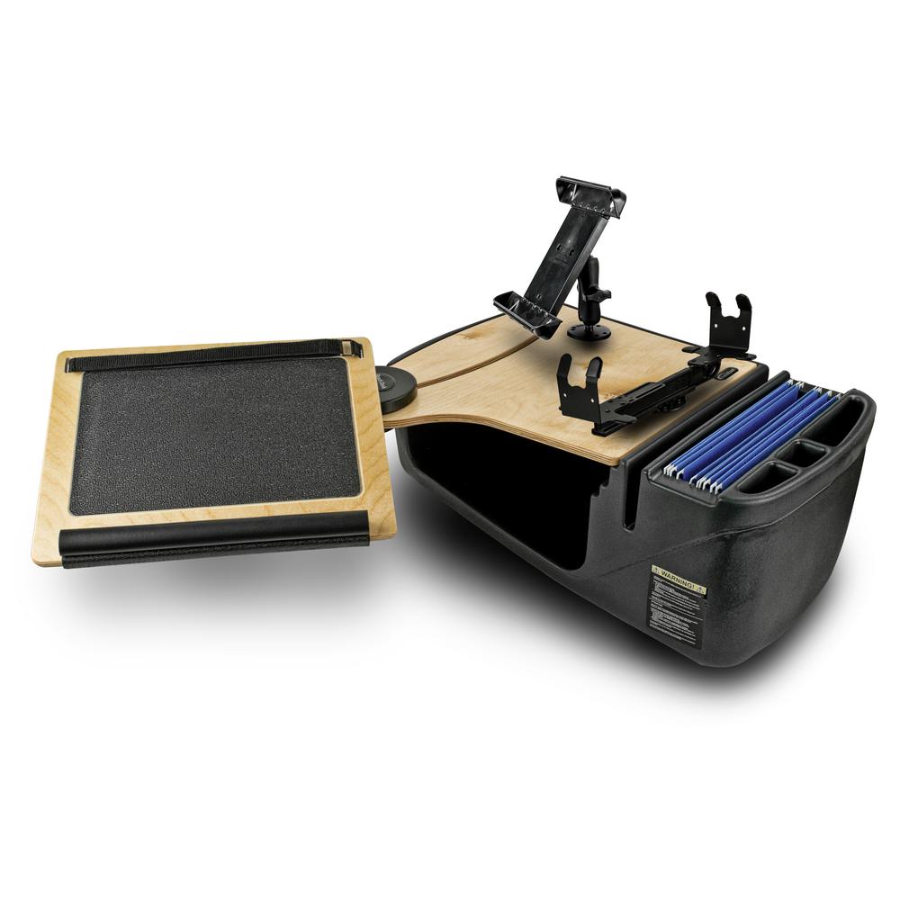 AutoExec AEGrip-04P-MAH Car Desk Mahogany Finish with X-Grip Phone Mount and Printer Stand 1 Pack