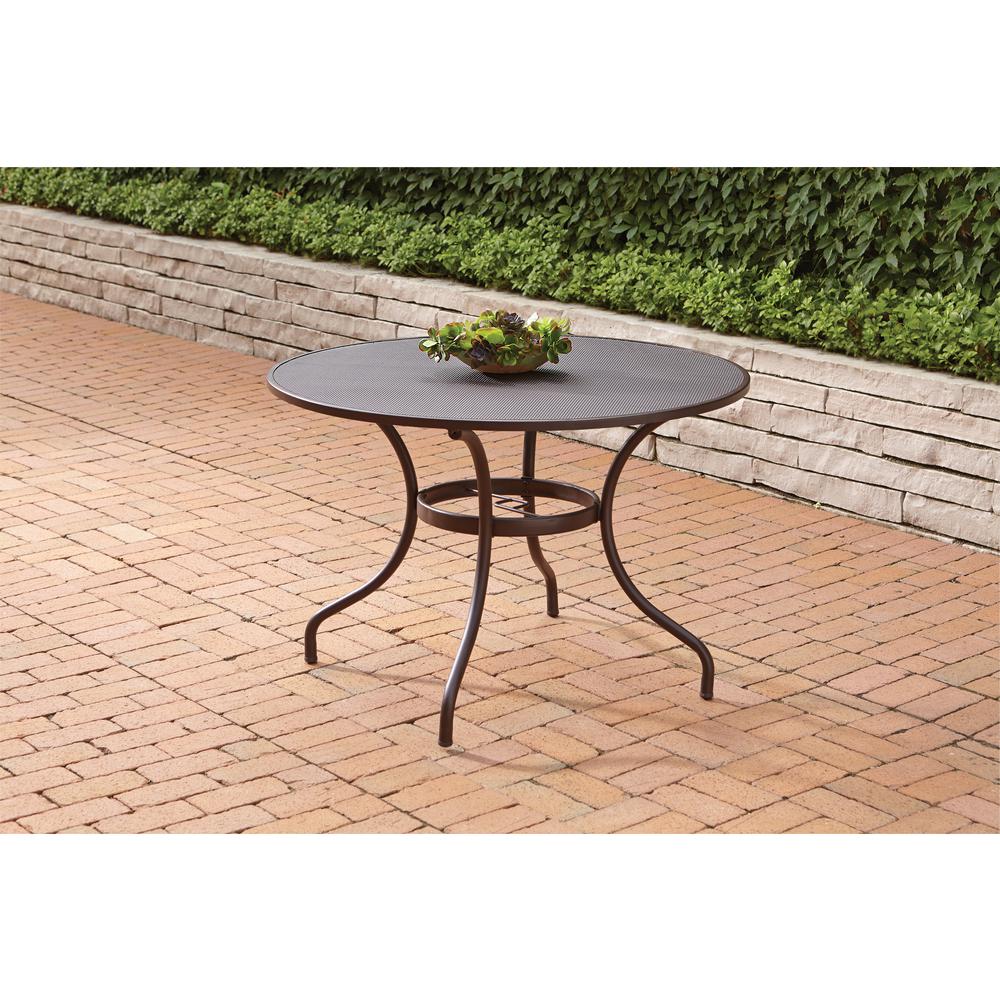 Hampton Bay Mix and Match 42 in. Round Mesh Outdoor Patio Dining Table