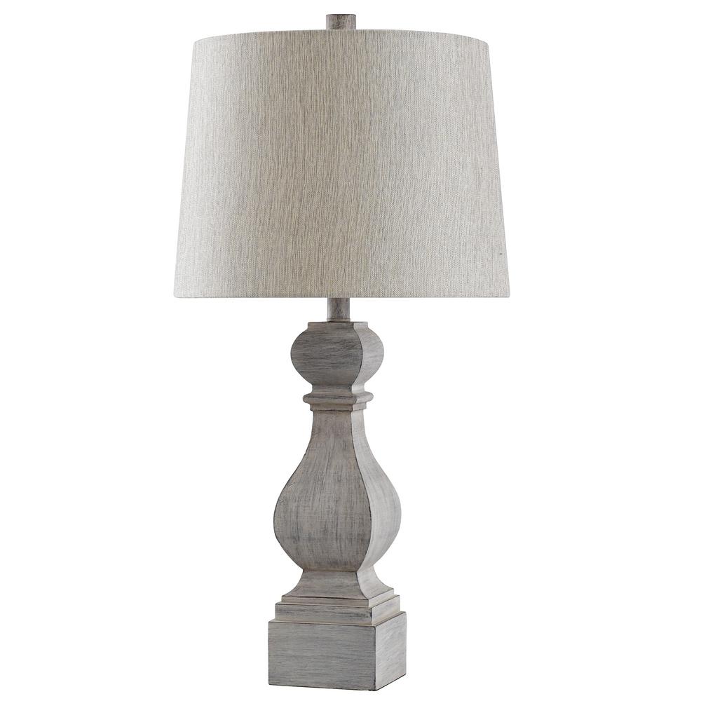Stylecraft 31 In Gray Distressed Table Lamp L316041ads The Home Depot