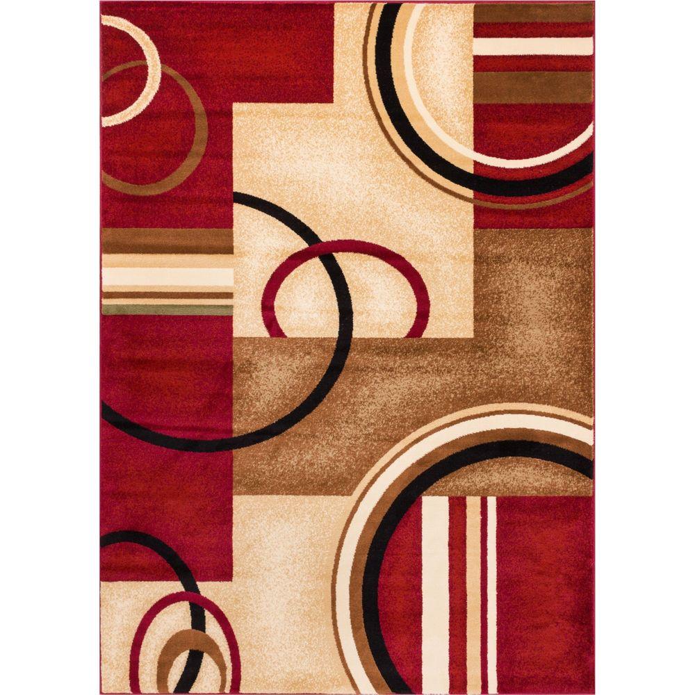 Well Woven Barclay Arcs And Shapes Red 5 Ft 3 In Modern This Review Is From Barclay Arcs And Shapes Red 5 Ft 3 In X 7 Modern Geometric Area Rug