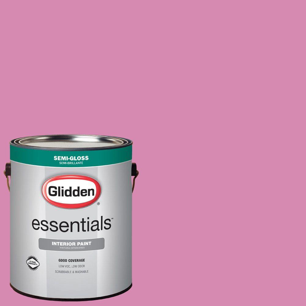 Glidden Essentials 1 Gal Hdgr02 Raspberry Pink Semi Gloss