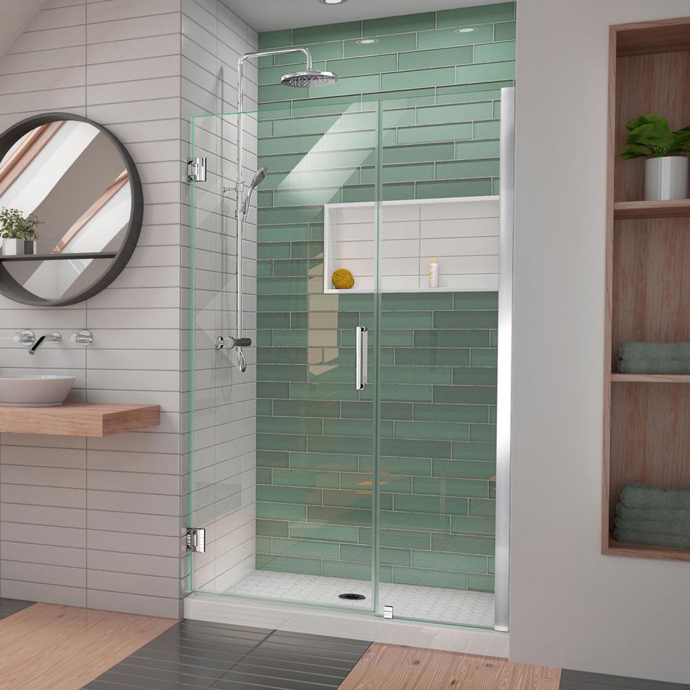 DreamLine Unidoor LS 45 In To 46 In W X 72 In H Frameless Hinged   Dreamline Alcove Shower Doors Shdr 2045722 01 64 1000 