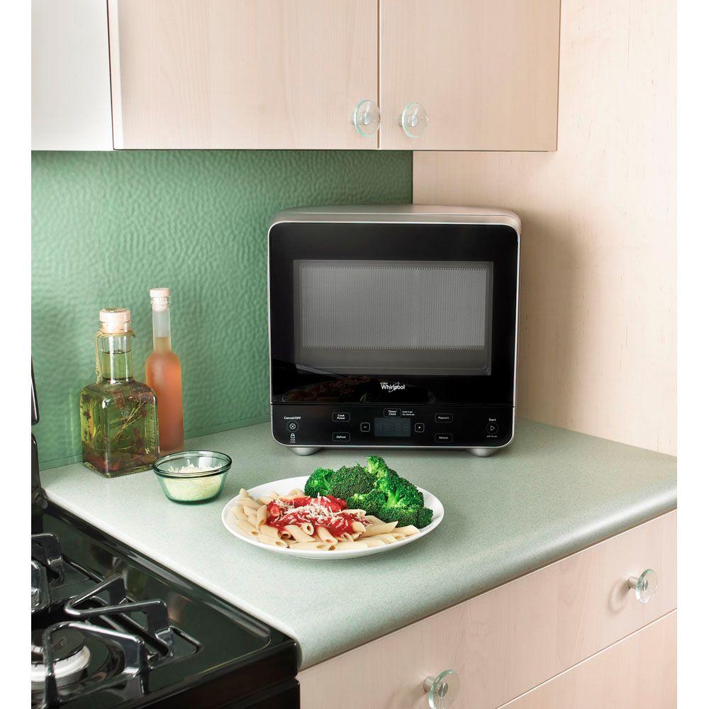 Whirlpool 0 5 Cu Ft Countertop Microwave In Universal Silver So Sku 105813
