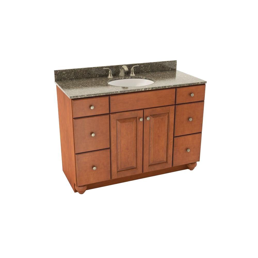 American Woodmark Charlottesville 49 In Vanity Cognac With American Woodmark Charlottesville 49 In