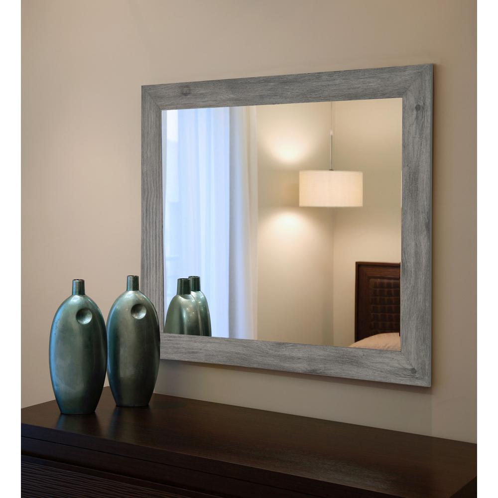 48 In X 36 Gray Barnwood Non Beveled Vanity Wall Mirror V064 48 In X 36 Gray Barnwood Non Beveled Vanity Wall Mirror