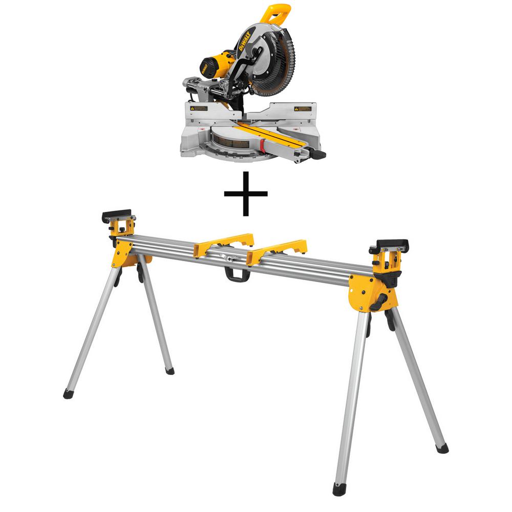 DEWALT 15 Amp 12 in. Sliding Miter Saw with Bonus HeavyDuty Miter Saw