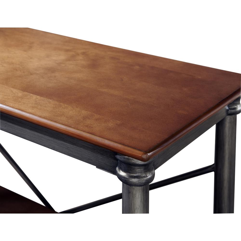 Home Styles Three Shelf 38 in. W x 39 in. H x 16 in. D, Wood and Steel