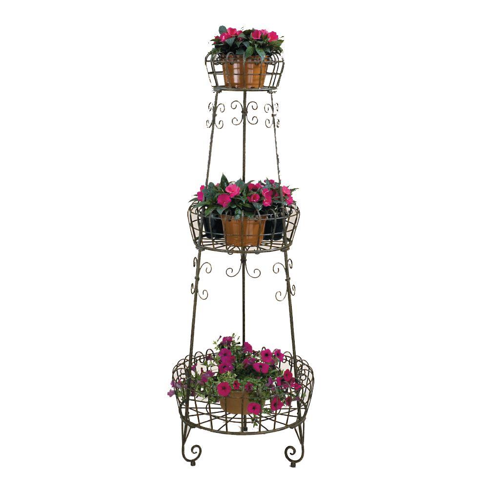 Deer Park Metal 3-Tier French Planter-PL210 - The Home Depot