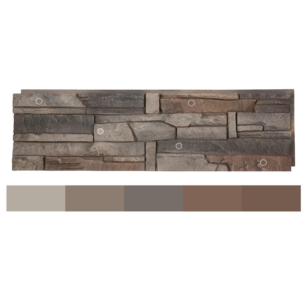 Genstone Stacked Stone Kenai 12 In X 42 In Faux Stone Siding Panel G2sskihp The Home Depot