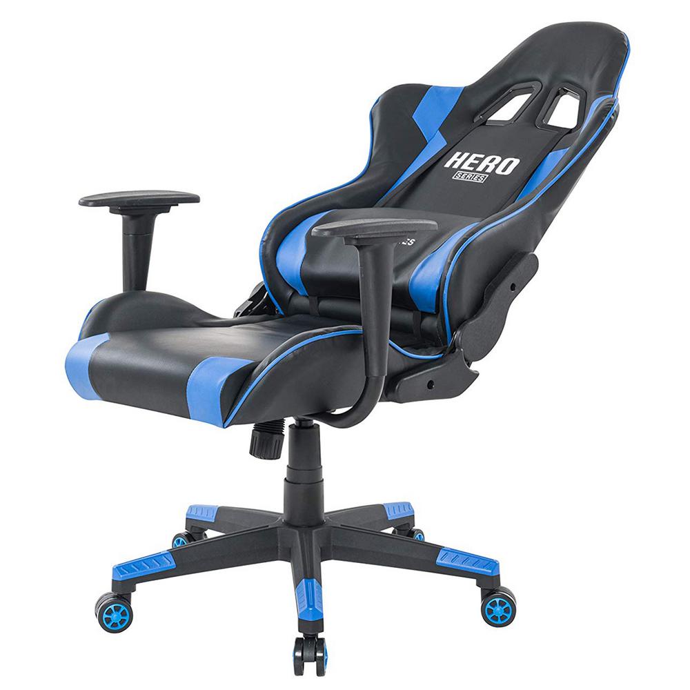 Boyel Living Gaming Blue Chair Adjustable Swivel PU ...
