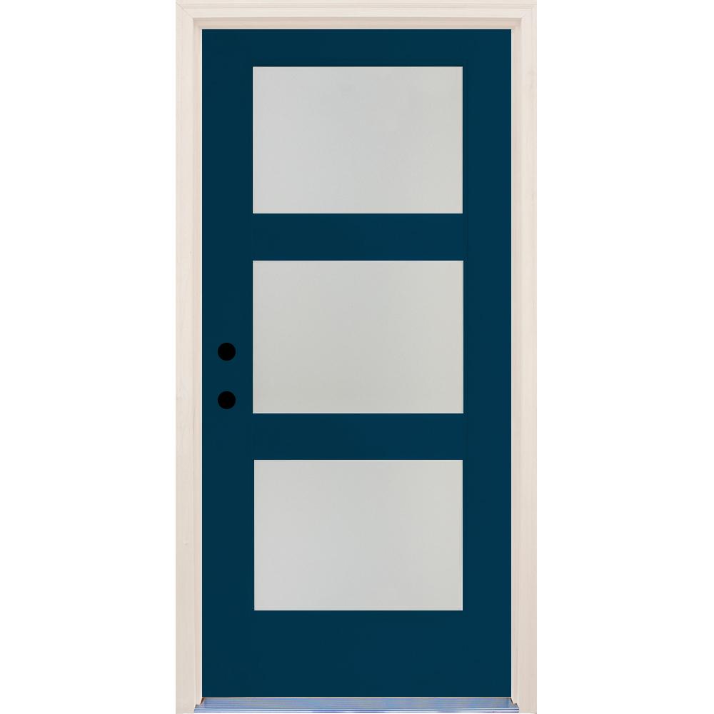 Builder's Choice 36 in. x 80 in. Elite Atlantis Etch Glass ...