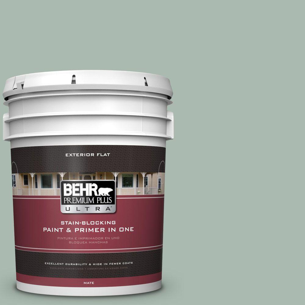 BEHR Premium Plus Ultra 5gal. PPU1114 Zen Flat Exterior Paint485405