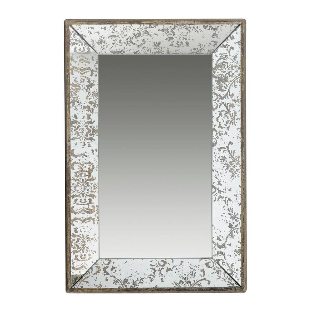 A B Home Rectangular Silver Tray Mirror Ds31501 The Depot A B Home Rectangular Silver Tray