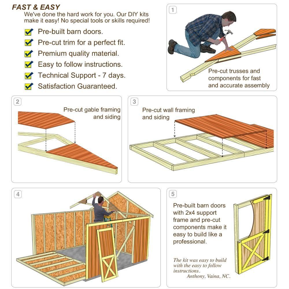 Best Barns Denver 12 Ft X 20 Ft Wood Storage Shed Kit