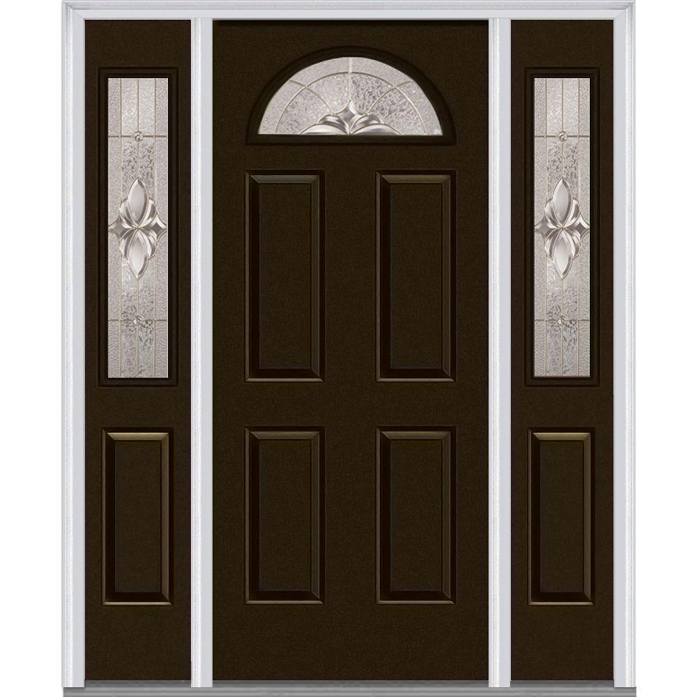 4 Panel Brown Front Doors Exterior Doors The Home Depot