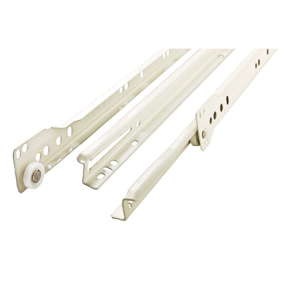 14 Drawer Slides Cabinet Hardware The Home Depot Self Closing Bottom Mount Drawer Slide Set