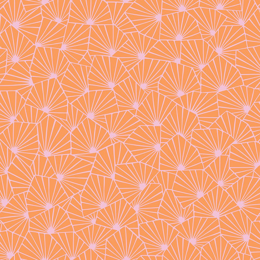 Wall Vision Blomma Orange Geometric Paper Strippable Roll Wallpaper Covers 57 8 Sq Ft Wv1468 The Home Depot