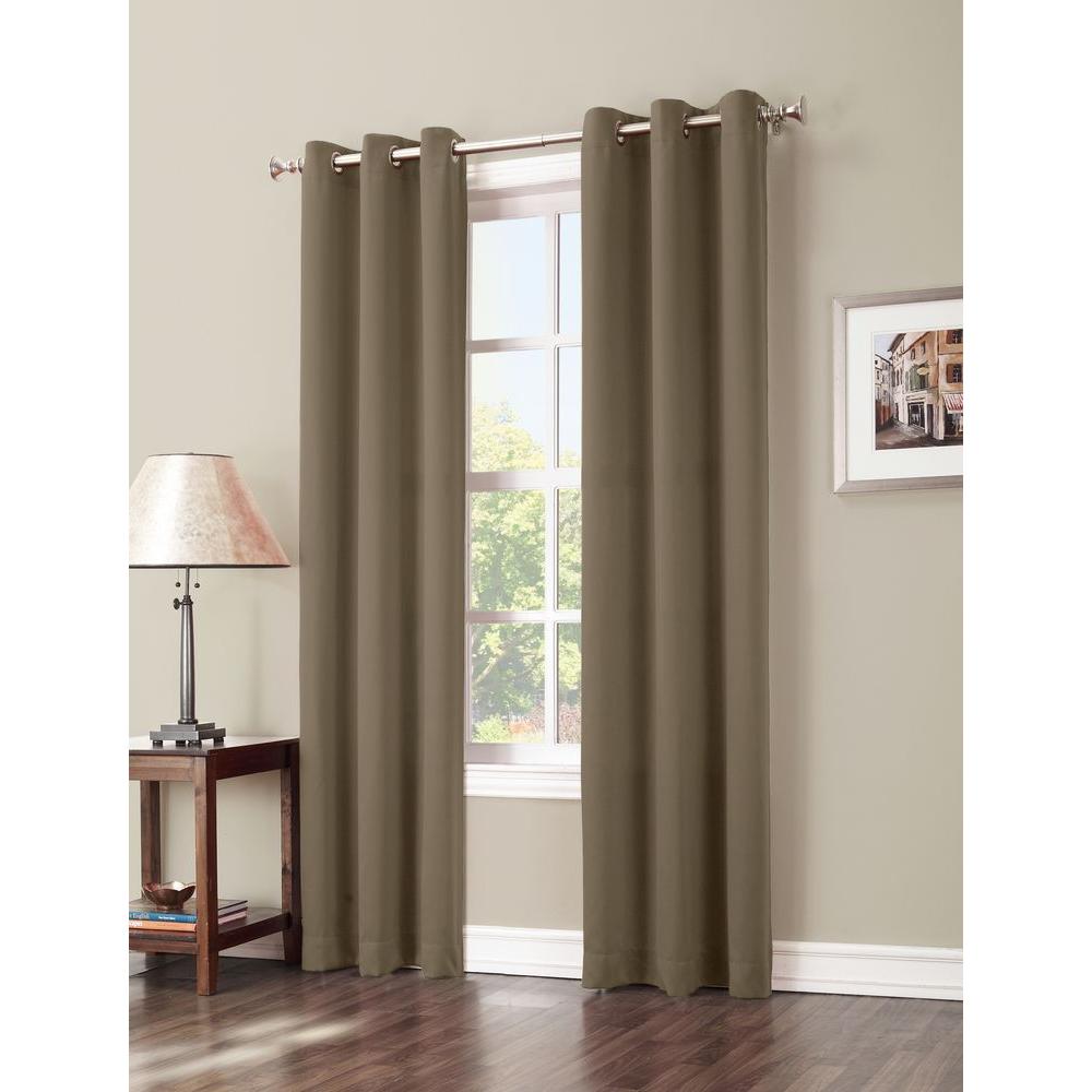 Sun Zero Blackout Gavin 63 In L Blackout Curtain Panel In Barley