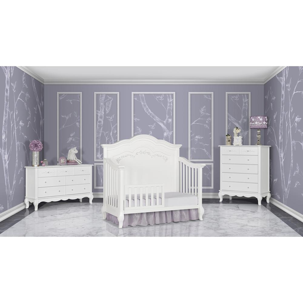 evolur aurora crib frost white