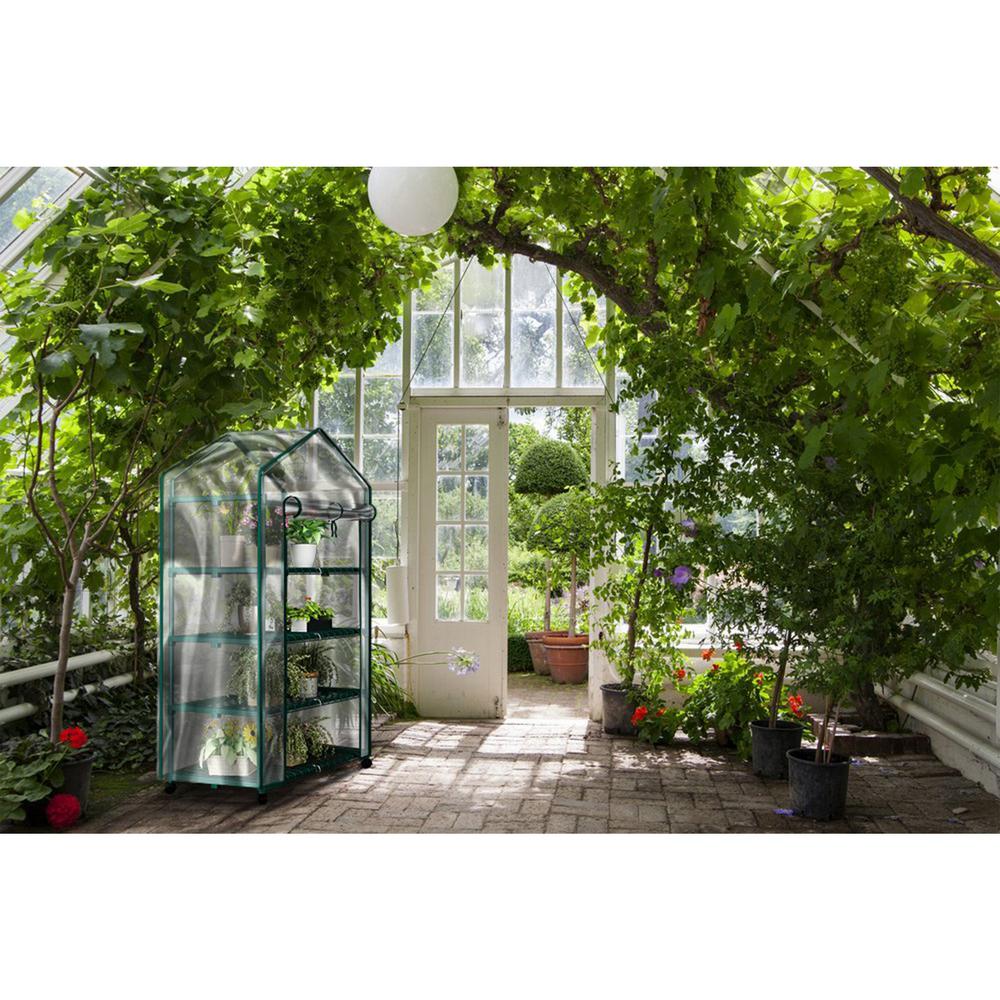 69 * 49 * 126CM Indoor outdoor tent garden greenhouse Xindian Mini Greenhouse Small Plant Greenhouses 4 Tier Rack Stands Portable Garden Green House With Transparent Plastic PVC Cover