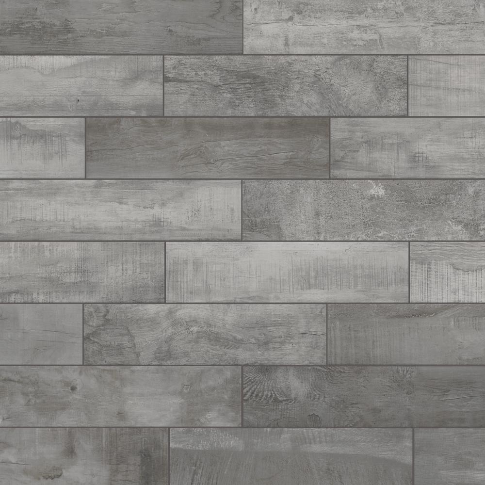 Florida Tile Home Collection Wind River Grey 6 in. x 24 in. Porcelain