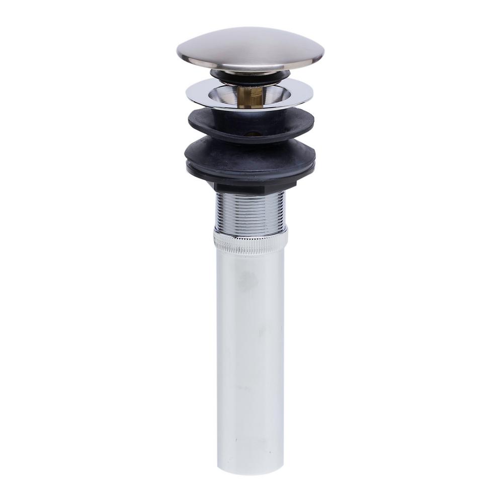 KOHLER 1-1/4 in. Brass Pop-up Clicker Drain in Vibrant Brushed Nickel-K ...