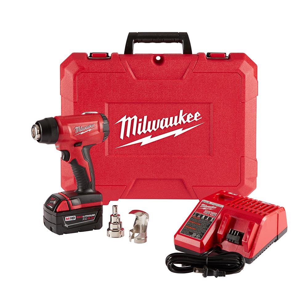 Milwaukee M18 18-Volt Lithium-Ion Cordless Compact Heat Gun Kit W/(