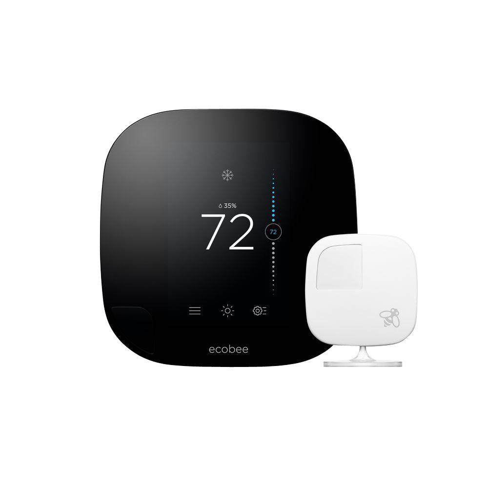 Ecobee Ecobee3 7-Day Smarter Wi-Fi Programmable Thermostat With Remote ...