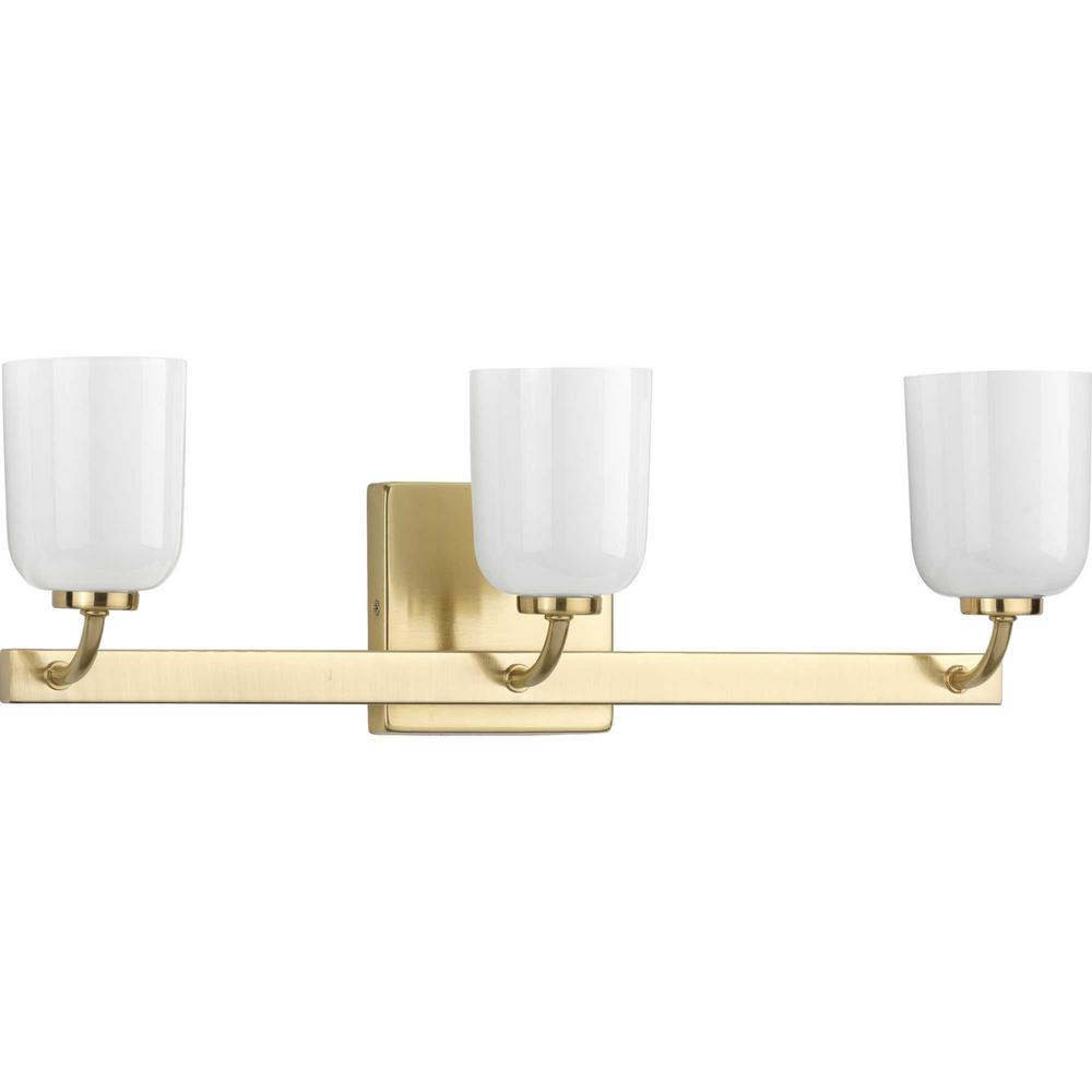 Progress Lighting Moore 3 Light Satin Brass Bath Light P300282 012
