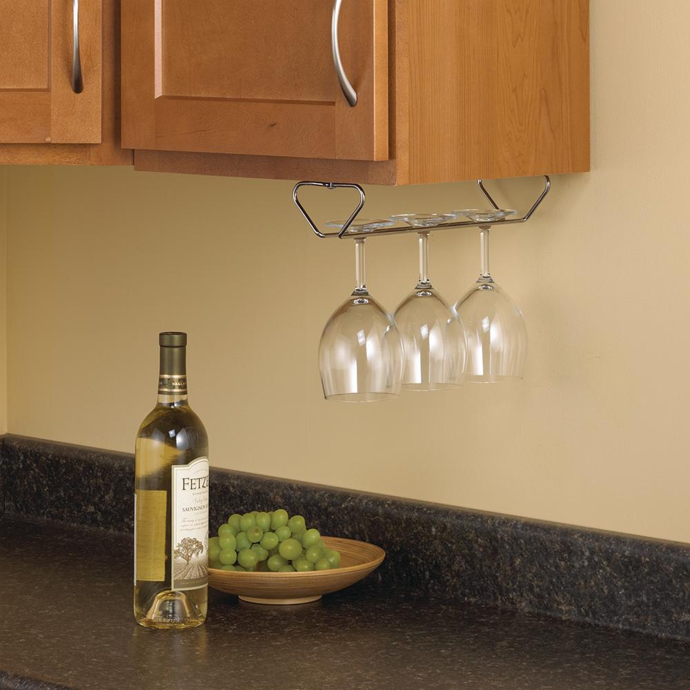 Knape & Vogt 2 in. x 4 in. x 11.56 in. Frosted Nickel Stemware Holder