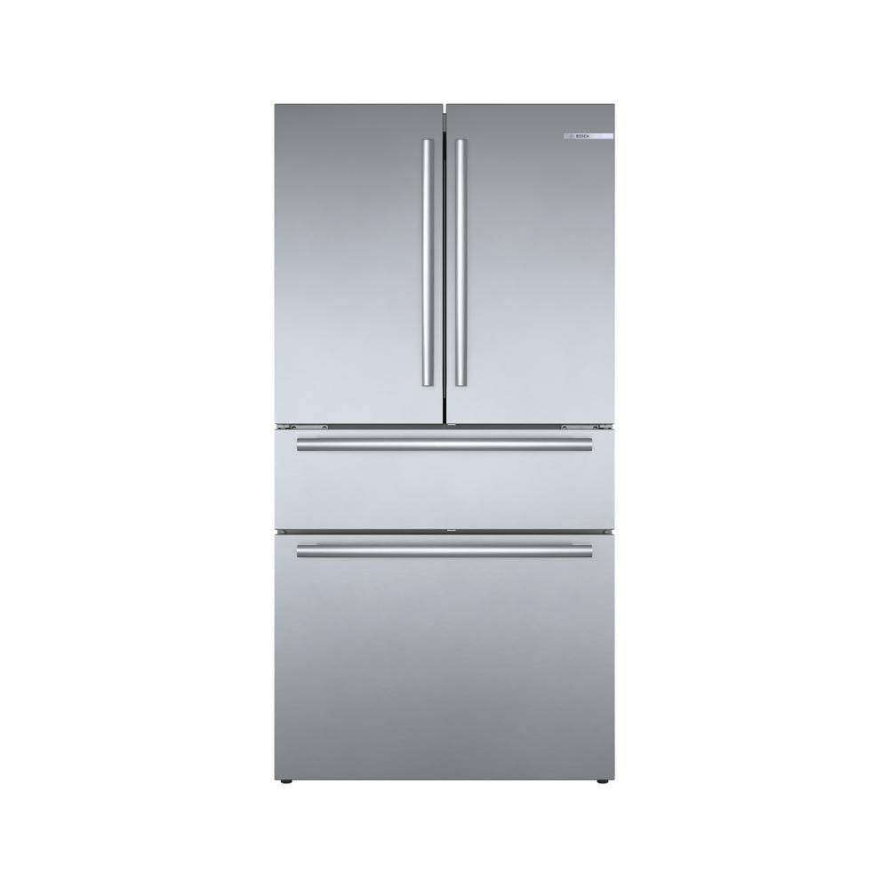 Bosch 800 Series 36 In 21 Cu Ft French 4 Door Refrigerator In