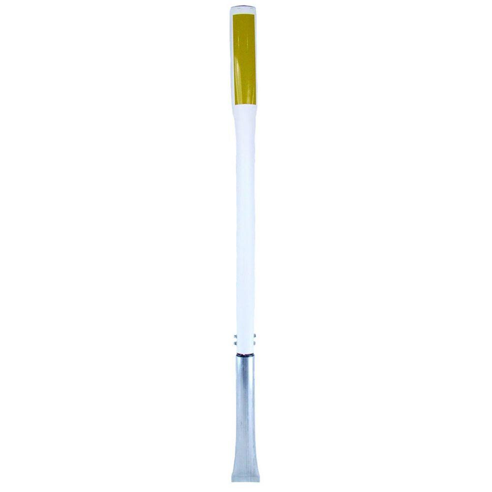 Three D Traffic Works 36 in. White Flat Delineator Post with 3 in. x 12
