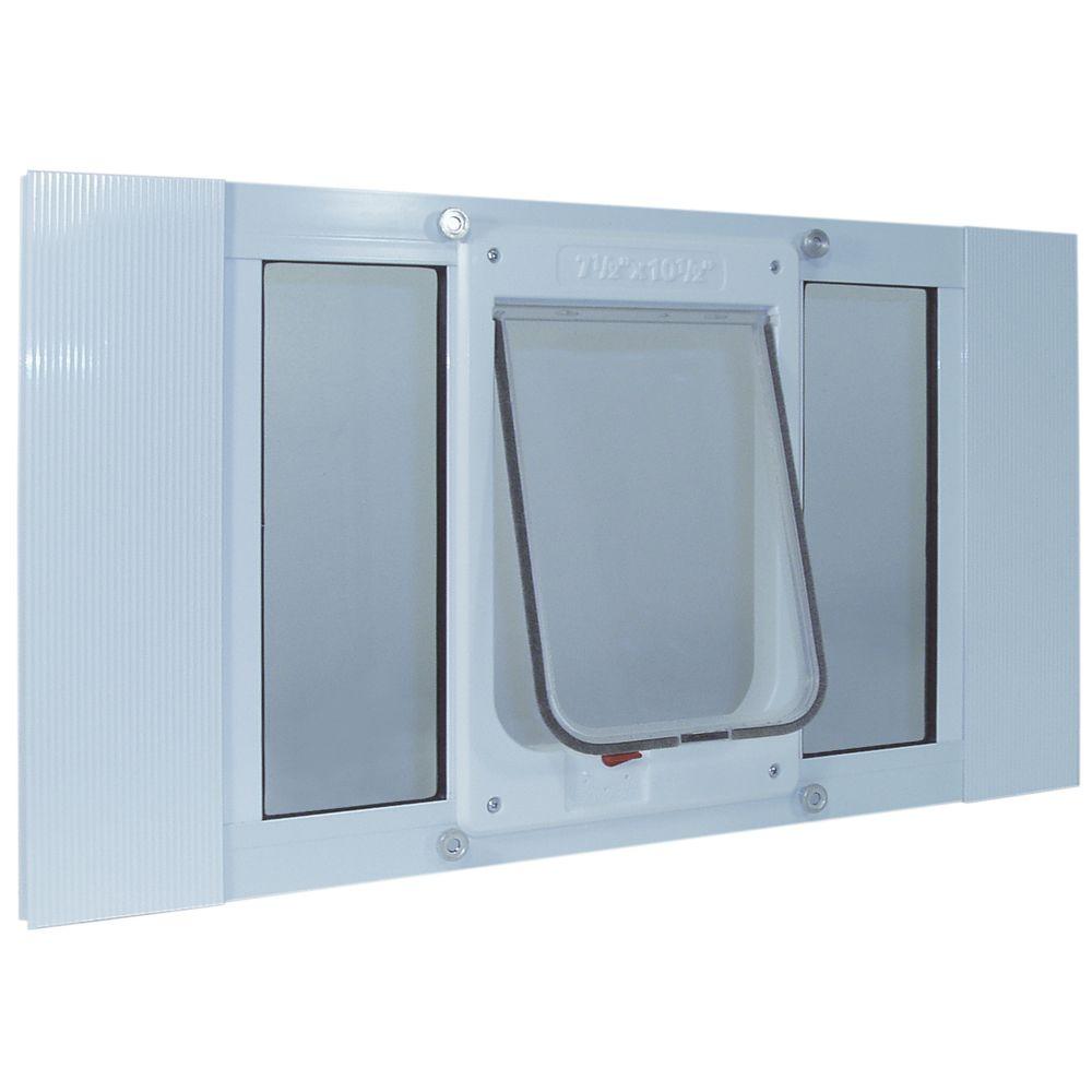 Ideal Pet 7 5 In X 10 5 In Large White Chubby Kat Pet Door