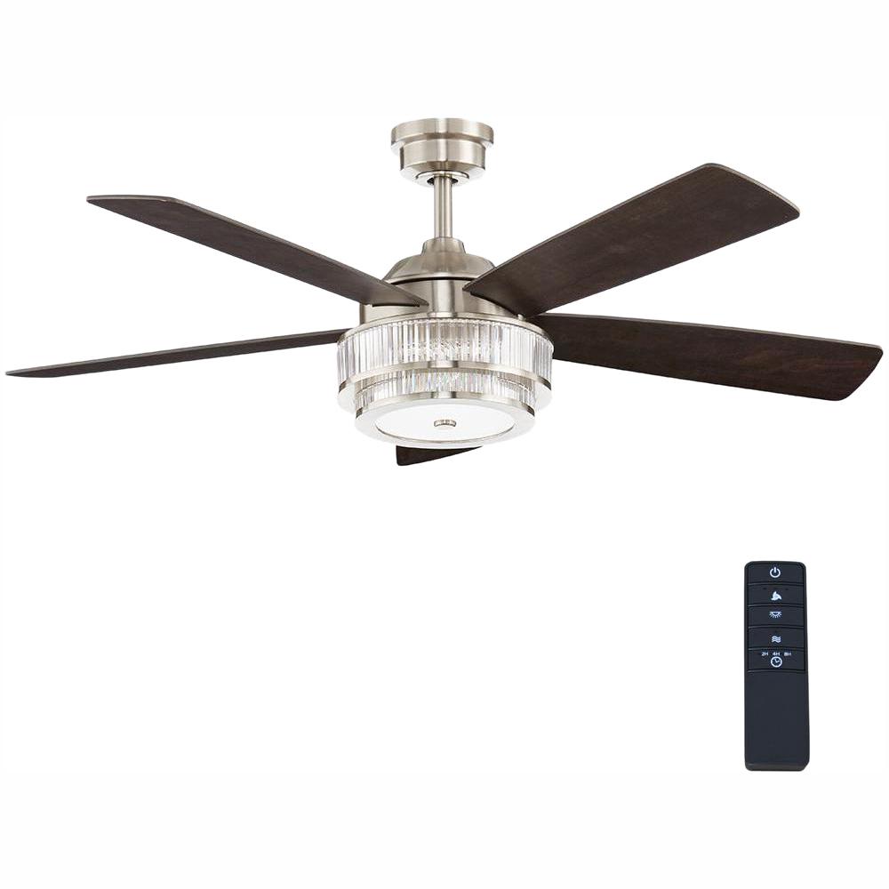 Home Decorators Collection Caldwell 52 in. LED Brushed ...