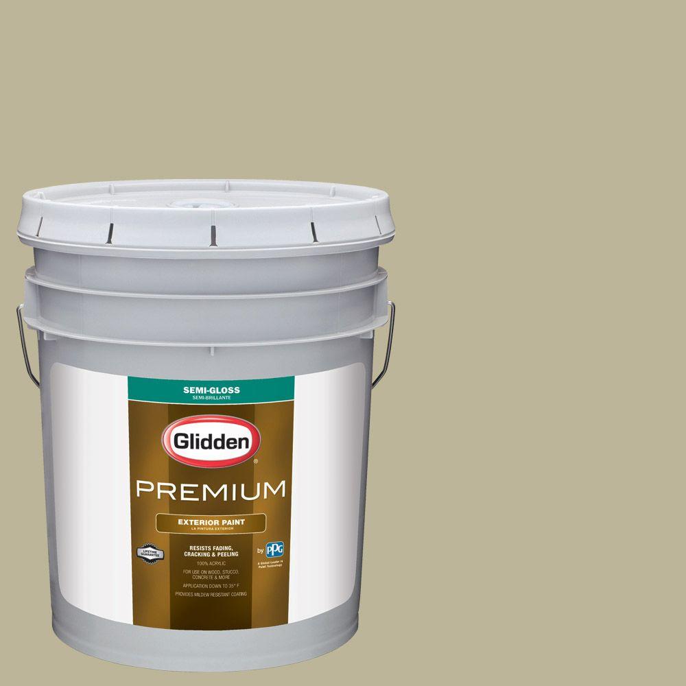 Glidden Premium 5gal. HDGG11 Fresh Thyme Green SemiGloss Latex Exterior PaintHDGG11PX05S