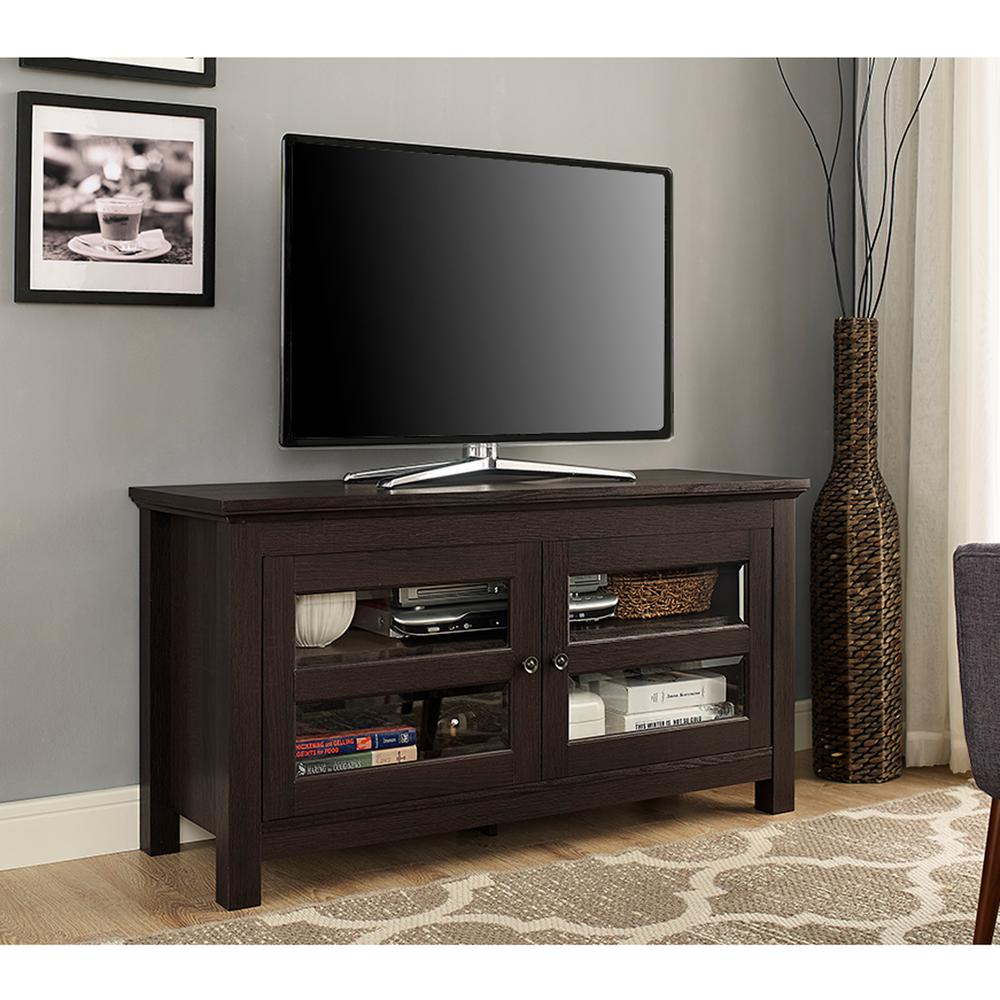 Walker Edison Furniture Company Essential Espresso Entertainment Center ...