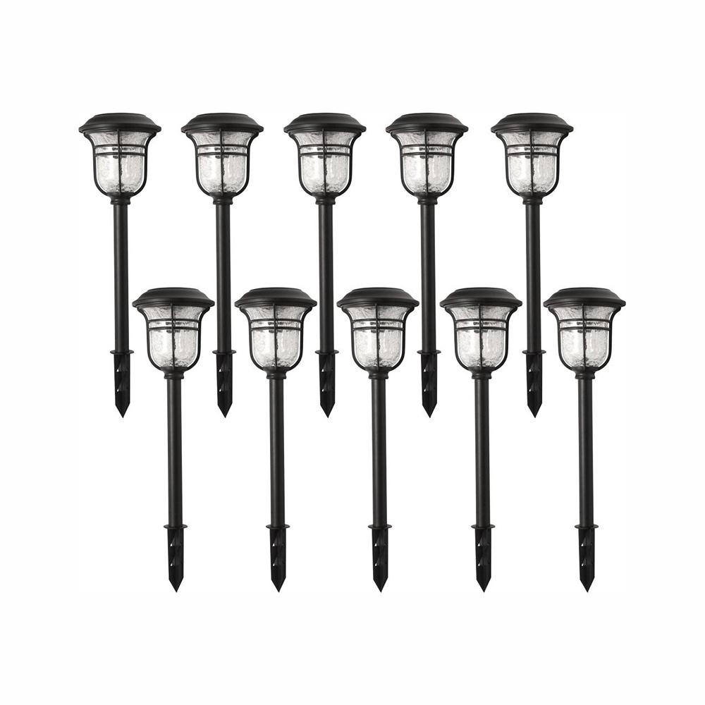 Hampton Bay LowVoltage Bronze Outdoor Integrated LED Landscape Path Light and Flood Light Kit